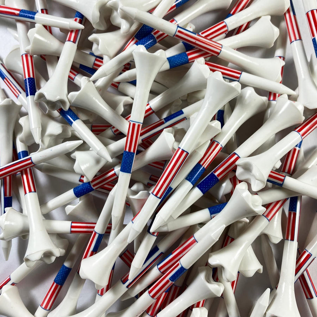 3-1/4'' Pride Performance Golf Tees, Usa Flag, 100 Count