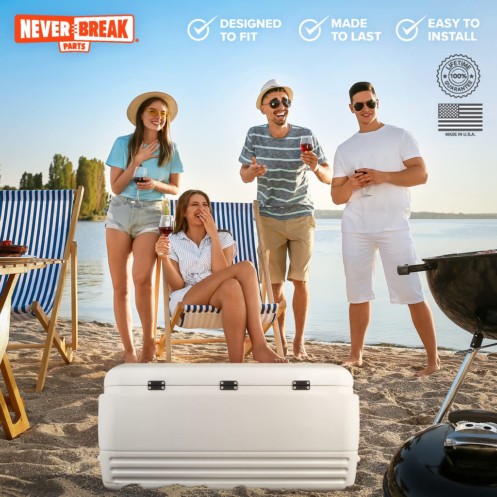 Neverbreak Parts - 3 Pack Black Igloo Cooler Hinges Replacement With Screws  High Strength Igloo Cooler Replacement Parts  Igloo
