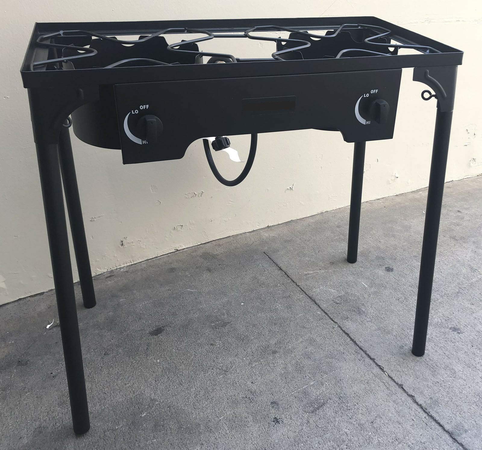9Trading Cast Iron Free Stand Lp Propane Double Burner Cooking Stove Range Outdoor Cooker