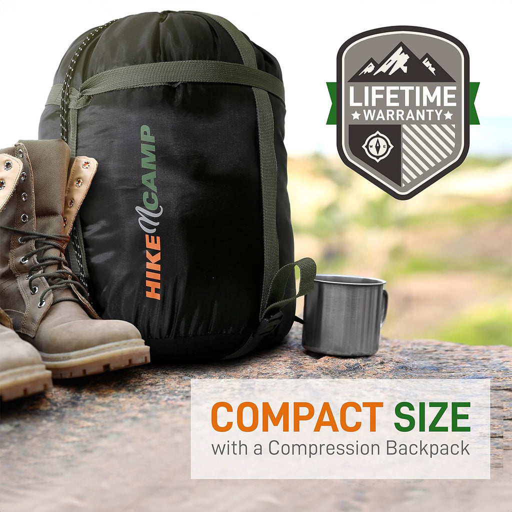 Serenelife Backpacking Sleeping Bag Camping Gear-Double Sleeping Bag For Adults/Teens W/2 Pillows,Bag-Outdoor Lightweight Weathe