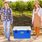 Goplus 58 Quart Camping Cooler, Portable Rotomolded Cooler With 4-Day Ice Retention, Ideal For Outdoor Activities