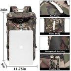 Funyago Outdoor Waterproof Backpack Hiking, Fishing, Camping Large Capacity Multifunctional Laptop Backpack, Suitable For Both M