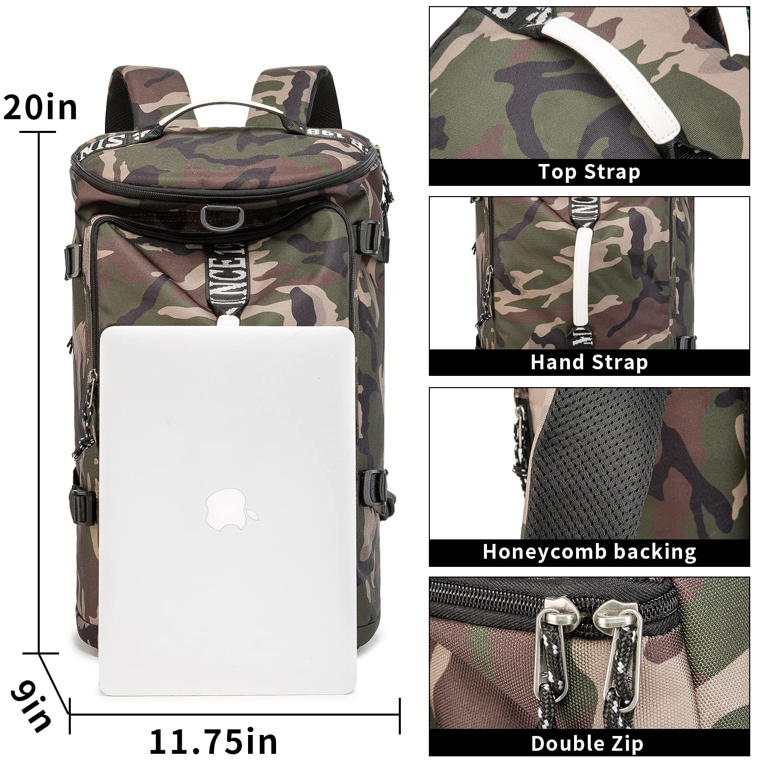 Funyago Outdoor Waterproof Backpack Hiking, Fishing, Camping Large Capacity Multifunctional Laptop Backpack, Suitable For Both M