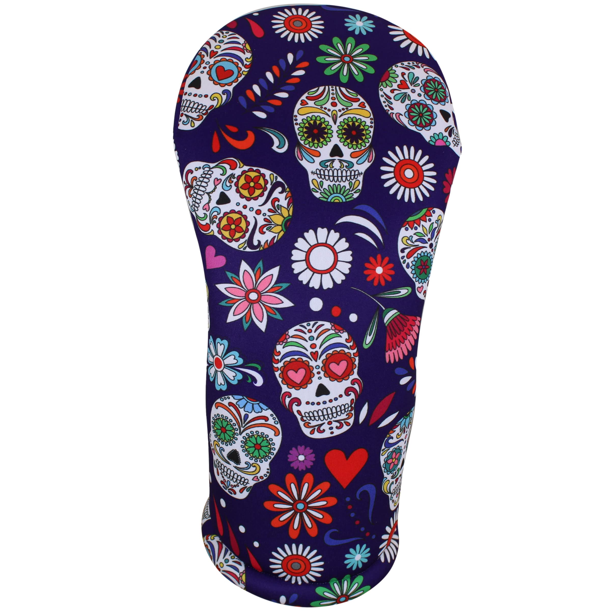 Beejo? Golf Club Headcovers & Microfiber Towel  Sugar Skull (Driver, Purple)