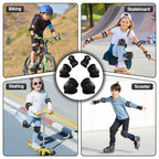 Wemfg Kids Protective Gear Set Knee Pads For Kids 3-14 Years Toddler Knee And Elbow Pads With Wrist Guards 3 In 1 For Skating Cy