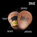 Everlast 1910 Leather Focus Mitts | Vintage Training Punching Mitts