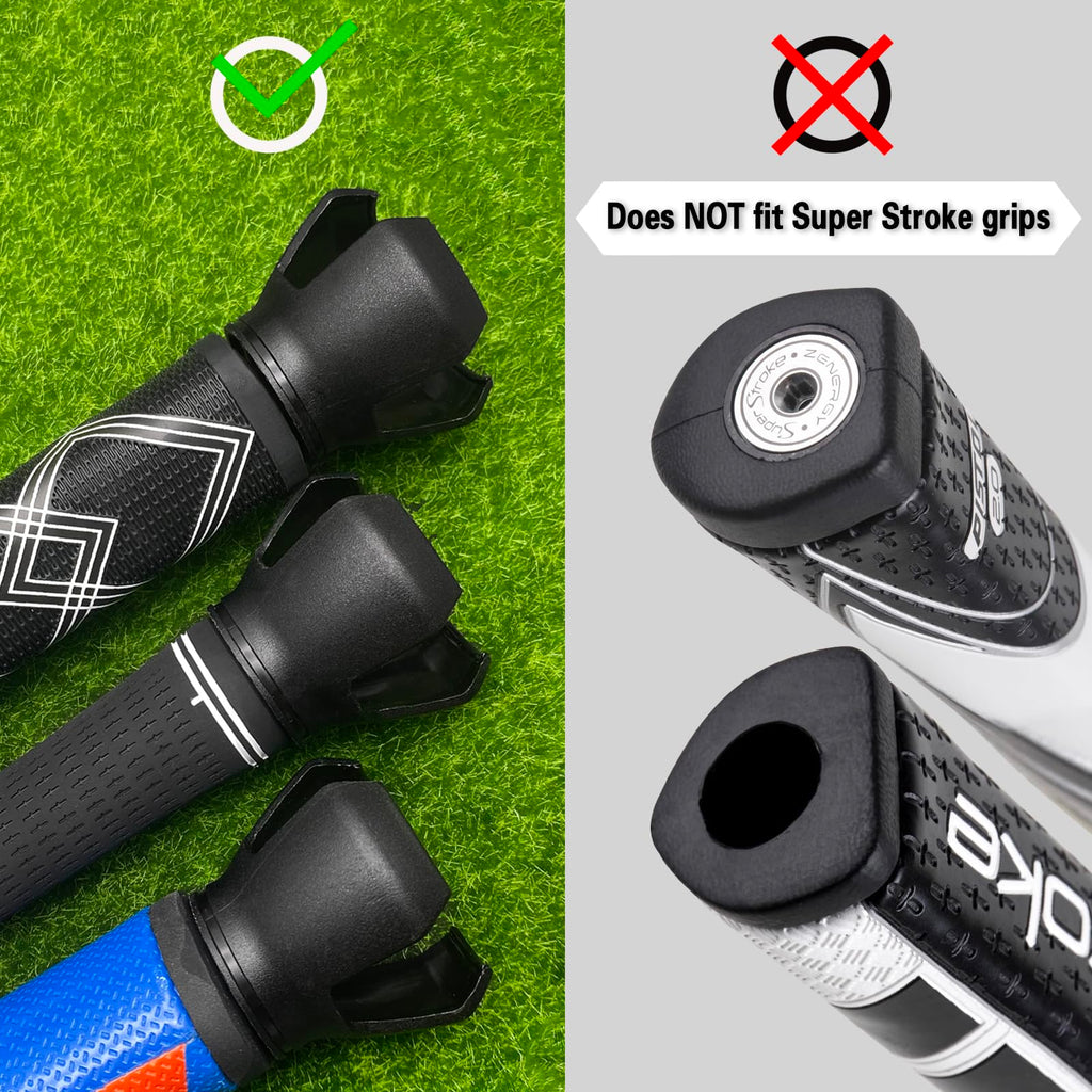 Sisteraling 3-Prong Golf Ball Retriever Grabber Pick Up,Back Saver Claw Put On Putter Grip,Suction Cup Ball Grabber,Sucker For G