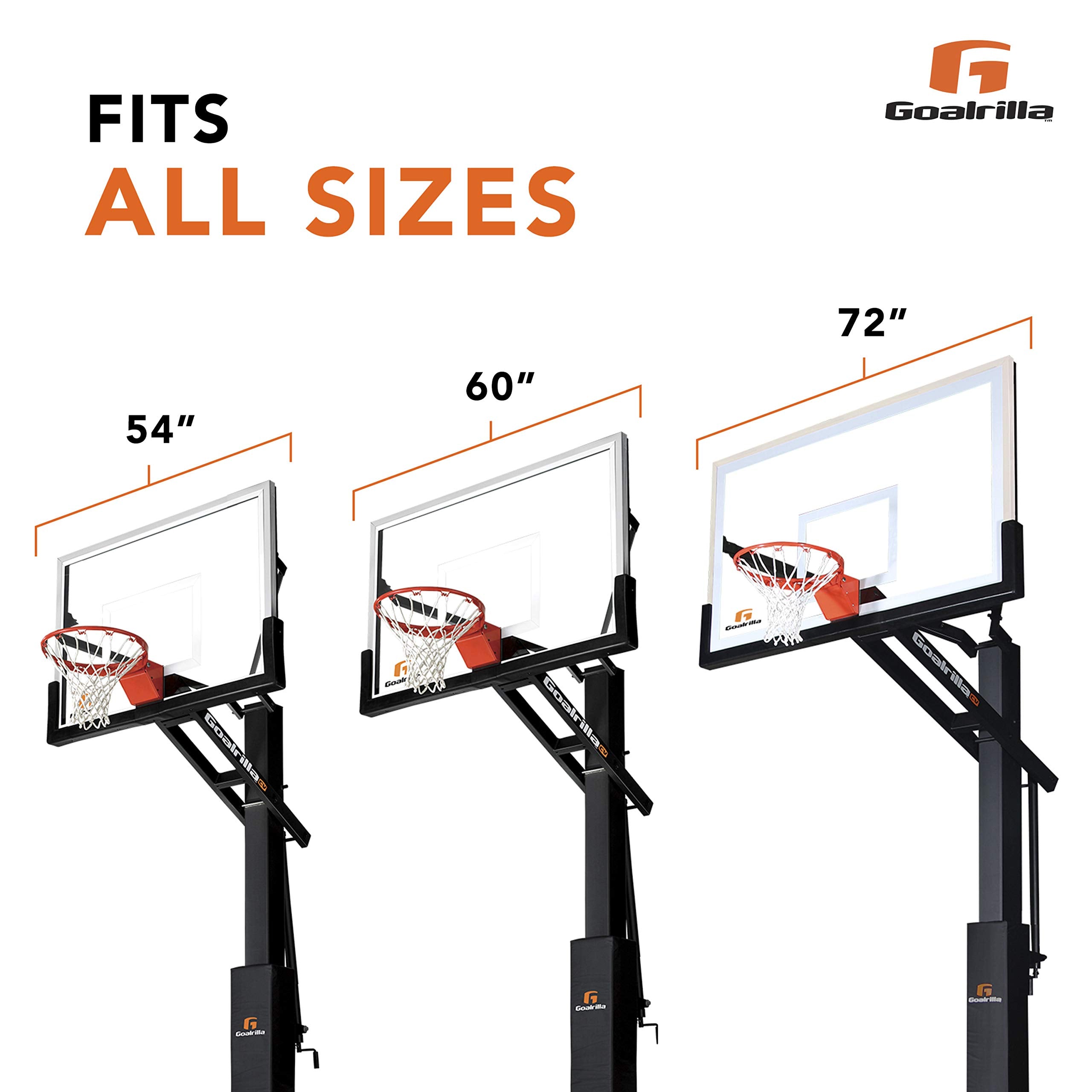 Goalrilla Universal Pro-Style Basketball Backboard Padding Fits All 54, 60, and 72 Goalrilla Basketball Systems