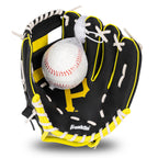 Franklin Sports Mlb Youth Teeball Glove + Foam Ball Set - Kids Pittsburgh Pirates Baseball + Teeball Mitt And Ball - Perfect Fir