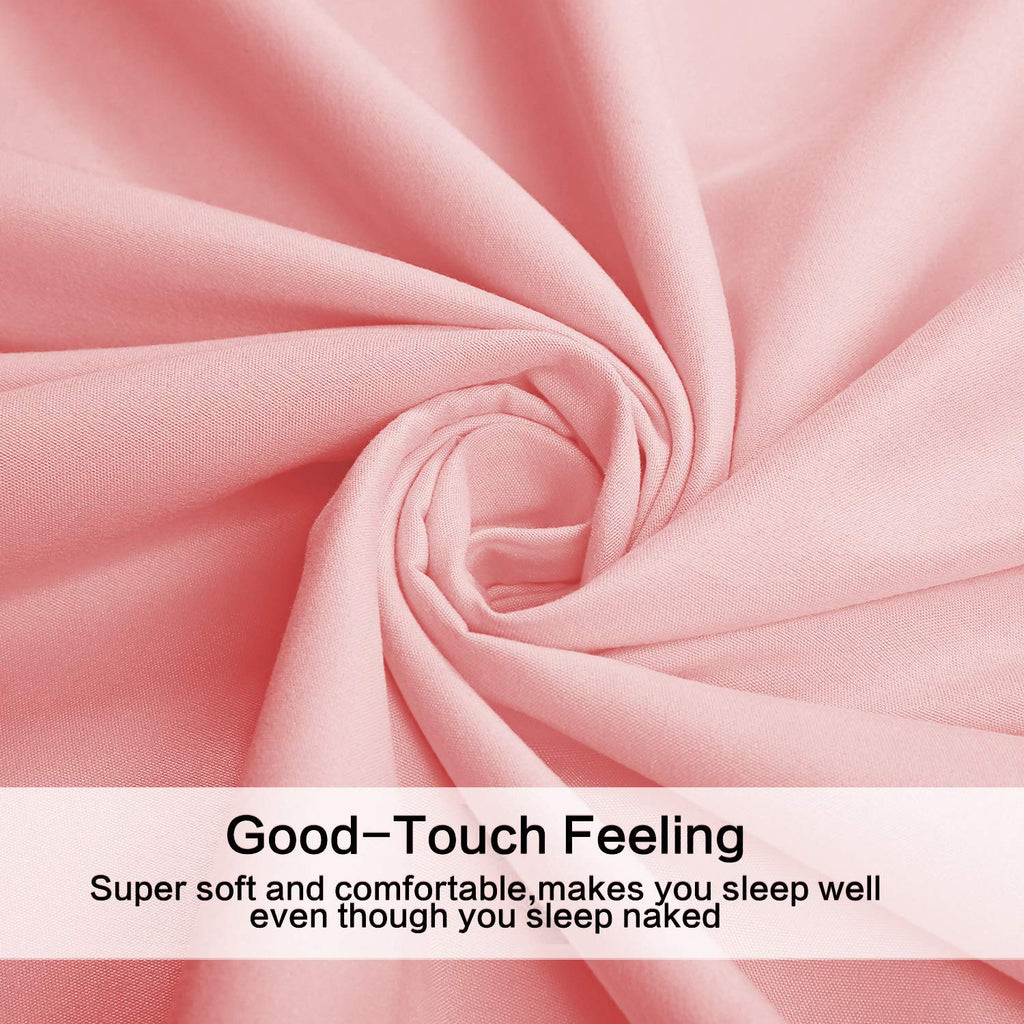 Best Season 4 Piece Bed Sheet Set (Queen,Blush Pink) 1 Flat Sheet,1 Fitted Sheet And 2 Pillow Cases,100 Brushed Microfiber 1800