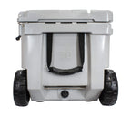 Frosted Frog Original Gray 70 Quart Ice Chest Heavy Duty High Performance Roto-Molded Commercial Grade Insulated Cooler With Whe