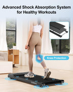 Lichico Walking Pad Under Desk Treadmill, Portable Small Treadmills For Home And Office, 2.5Hp Super Quiet Brushless Motorized W
