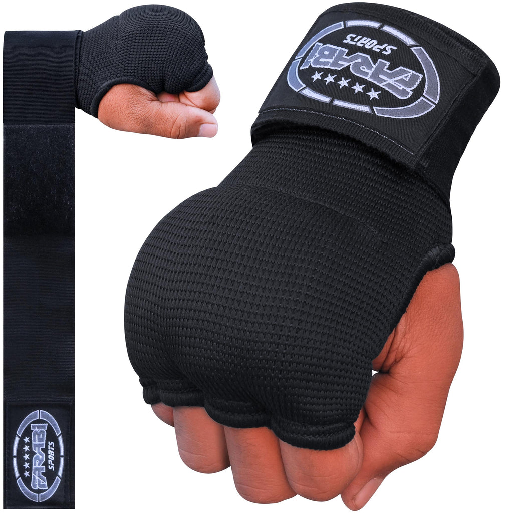 FARABI Kids Hybrid Boxing Inner Gloves Punching Boxing Gloves (All Black, Junior)