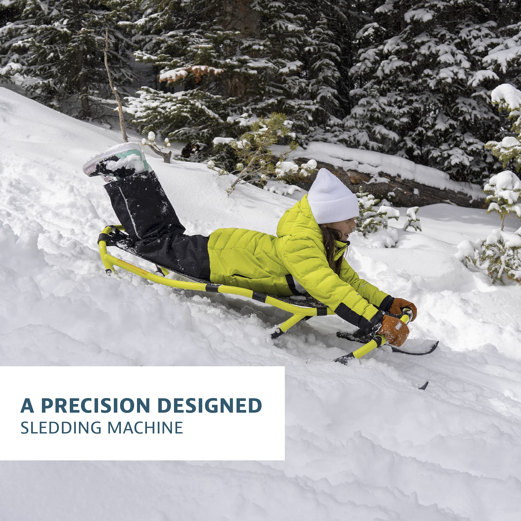 Yukon Charlies Hammerhead Pro HD Sled, Single Rider, Speed and Steering Control, 52-inch x 22-inch, for Ages 13+