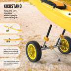Bonnlo Kayak Cart Dolly Plug-In Kayak Wheels Width Adjustable 6.3''-18.7'' Detachable Canoe Cart 1'' Diameter Posts With 12'' So