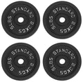 Fitvids Cast Iron Plate Weight Plate For Strength Training And Weightlifting, 1-Inch Center (Standard), 5Lb (Set Of 4)