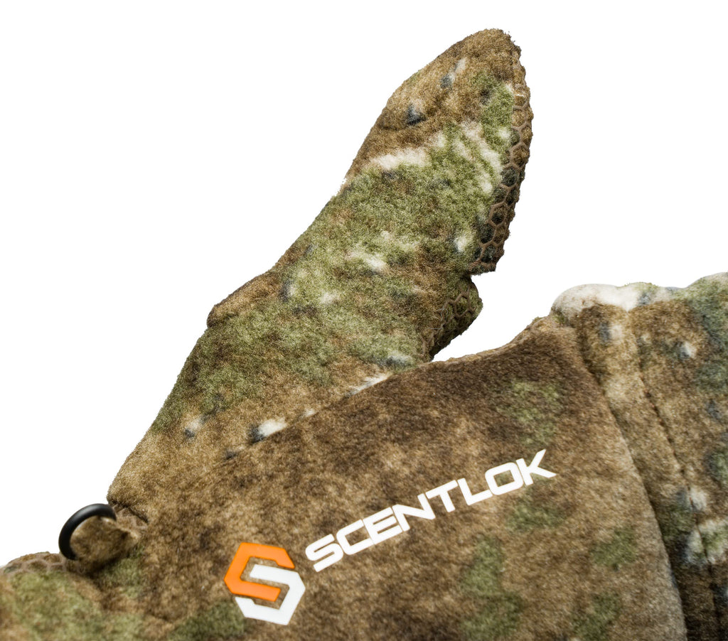 Scentlok Fleece Winter Camo Pop Top Camo Hunting Gloves (True Timber Strata, Medium)
