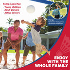 Boulder Portable Badminton Pickleball Net - Foldable/Extendable Poles for Multiple Sports Heights (UP to 5 ft) - Ideal for Tenni