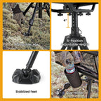 Arrowhead Outdoor 2-Pack Folding 360 Hunting Swivel Blind Chair With Removable Camouflage Seat Pad, Armrest, No-Sink Feet, Shoul