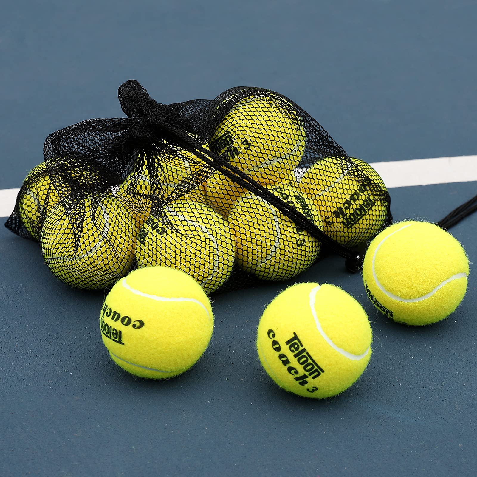 Teloon Tennis Balls (Yellow-12Pcs)