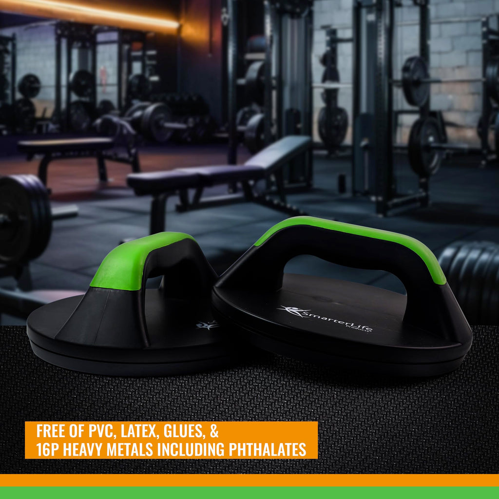 Smarterlife Push Up Bar Set, Pushup Handles For Floor Rotate To Prevent Wrist And Elbow Strain, Wide Grips And Non Slip Pads Are