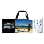 Franklin Sports Badminton Net Set - 4 Aluminum Rackets, 2 Birdies, Adjustable Net And Stakes - Backyard Or Beach Badminton Set -