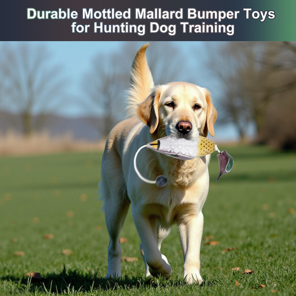 Fingig 2 Pcs Mottled Mallard Mandarin Duck Dummy Bumper Toys For Hunting Retriever Dog Training, Dog Retriever Outdoor Training