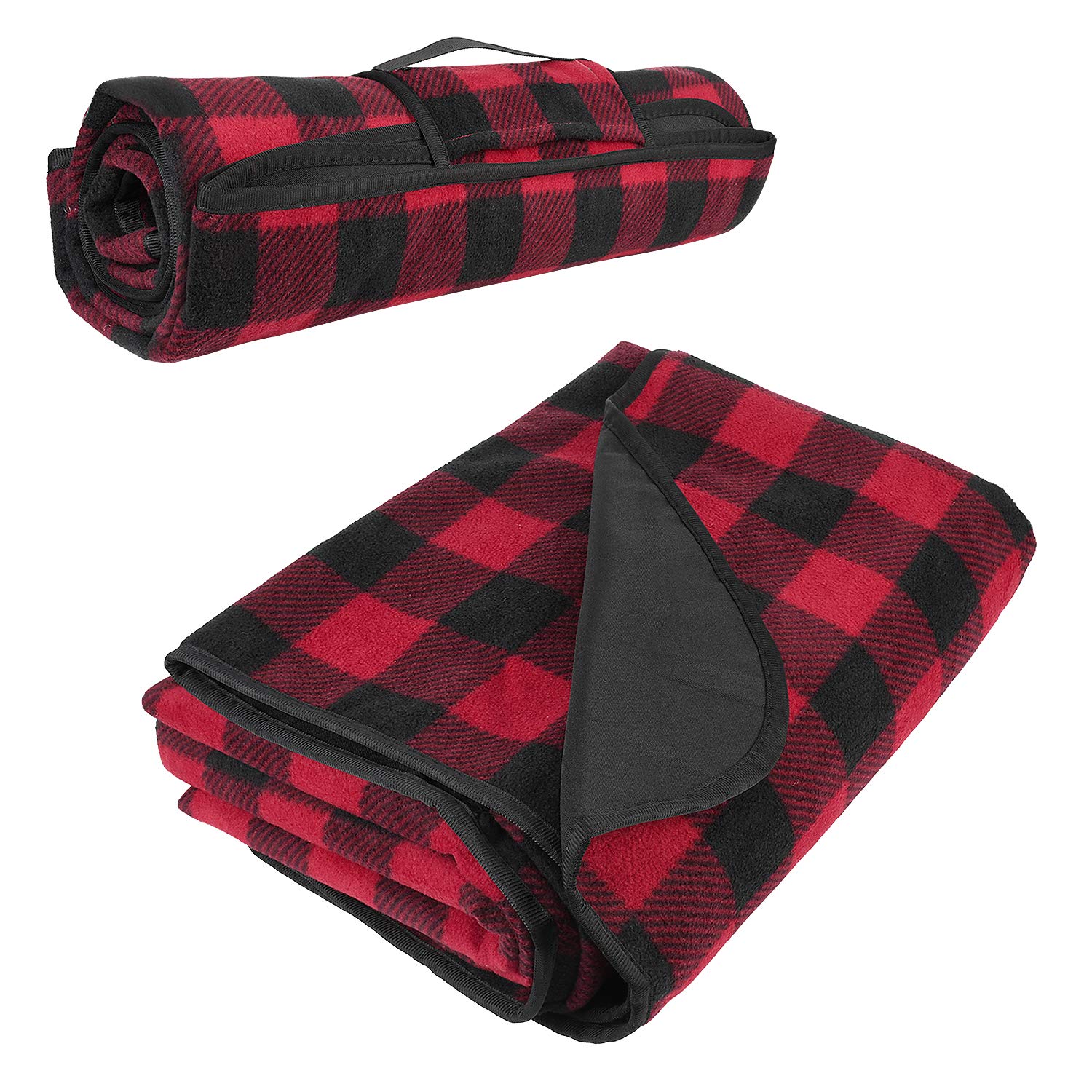 Tirrinia Outdoors Waterproof Throw Blanket, 51x 59 Lightweight Fleece Stadium Windproof Mat for Boat, Traveling, Camping, Hiking