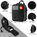 Survival Kit And First Aid Kit, 142Pcs Professional Survival Gear And Equipment With Molle Pouch, For Men Dad Husband Who Likes