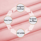 Best Season 4 Piece Bed Sheet Set (Queen,Blush Pink) 1 Flat Sheet,1 Fitted Sheet And 2 Pillow Cases,100 Brushed Microfiber 1800
