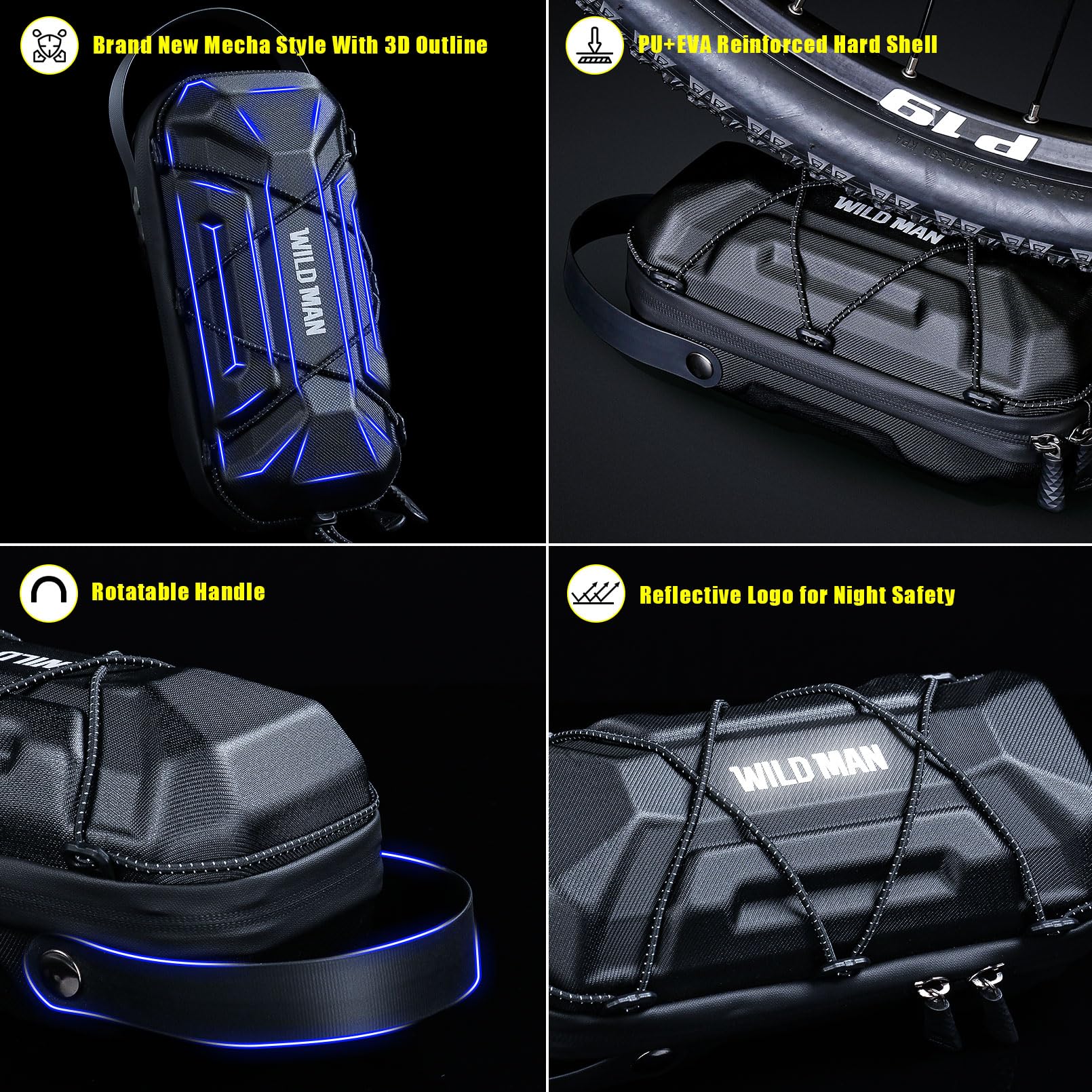 Chiclew 3L Electric Scooter Bag - Waterproof Storage Bag With Multicolor Drawstrings, Large Capacity Handlebar Bag Compatible Wi