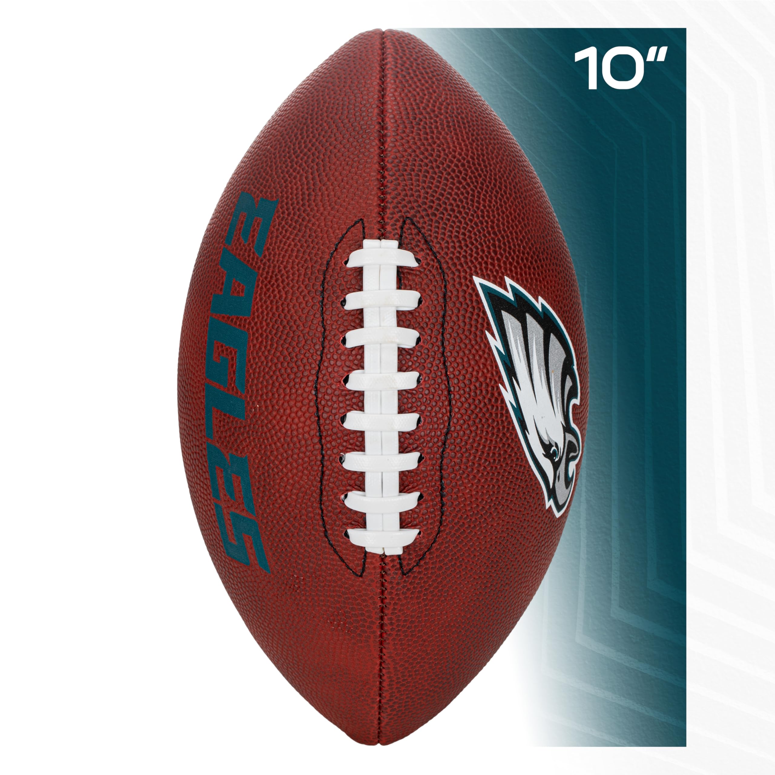 Franklin Sports Nfl Philadelphia Eagles Football - Youth Junior Size Football For Kids - Official Nfl Team Logo + Colors Youth B
