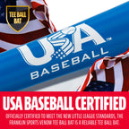 Franklin Sports Venom Aluminum Official Youth Tee Ball Bat - Usa Regulation Approved - Perfect For Soft Core T-Balls - 26''/15 O
