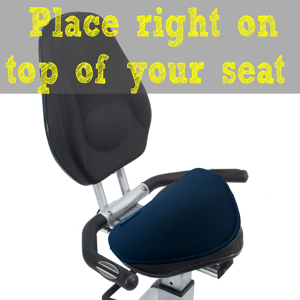 Treadlife Fitness Exercise Bike Seat Cushion - Designed To Fit Recumbent Bikes
