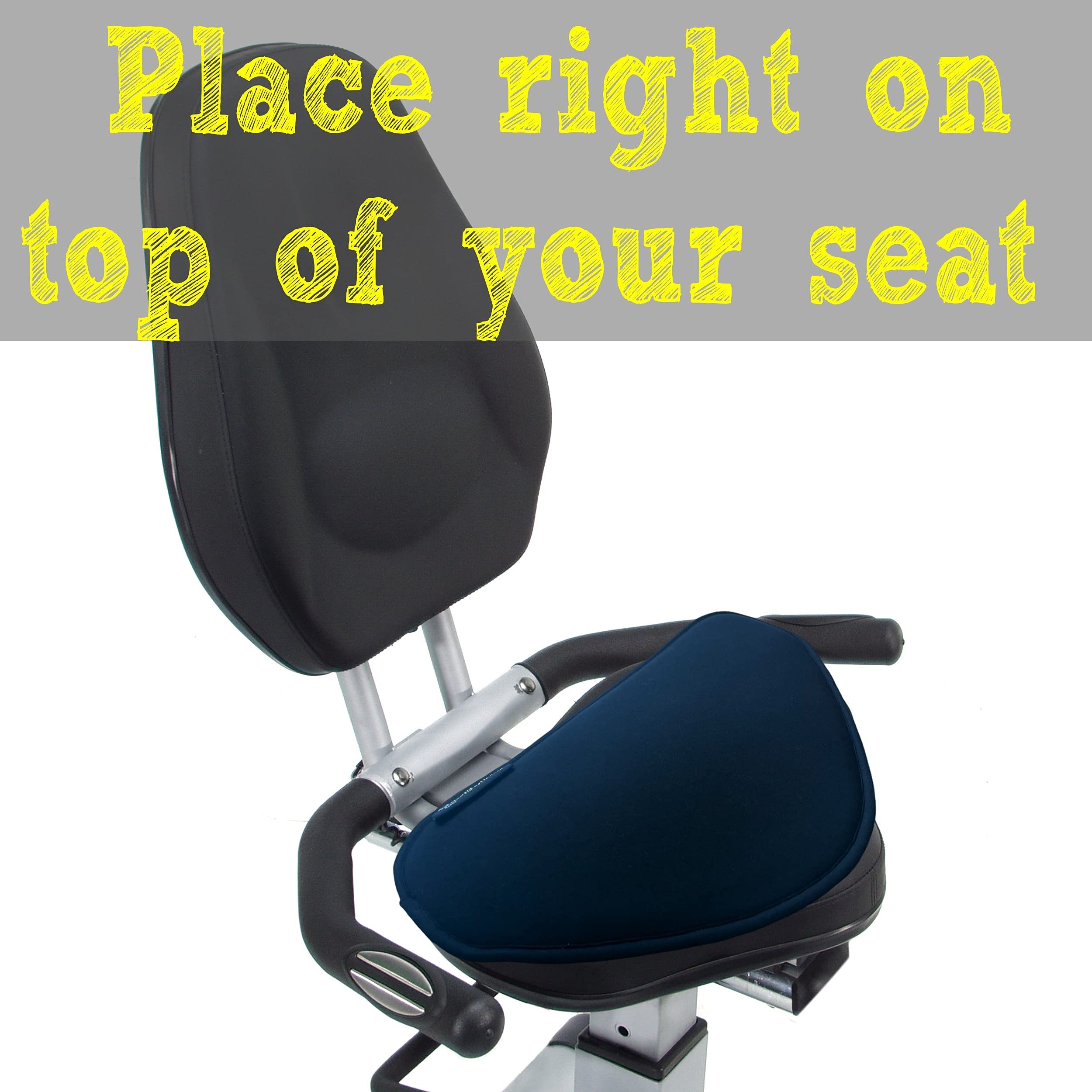 Treadlife Fitness Exercise Bike Seat Cushion - Designed To Fit Recumbent Bikes