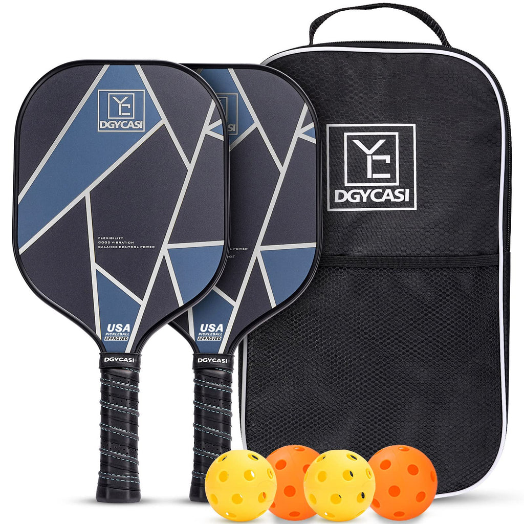 Yc Dgycasi Graphite Pickleball Paddles Set Of 2, 2023 Usapa Approved, Carbon Fiber Surface (Chs), Polypropylene Honeycomb Core, 