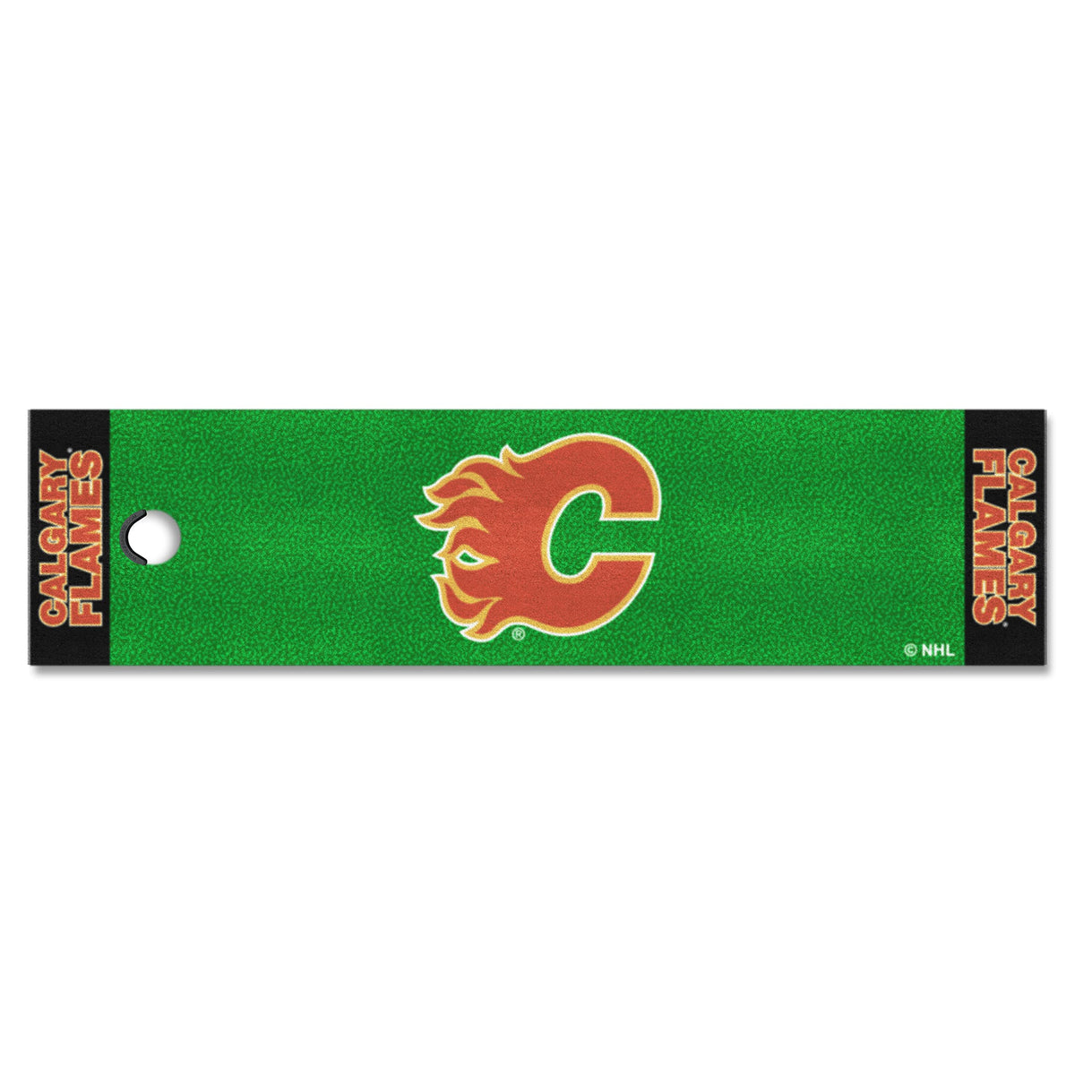 FANMATS 10608 Calgary Flames Putting Green Mat  1.5ft. x 6ft.