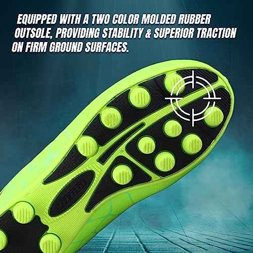 Vizari Catalina Junior Firm Ground Soccer Shoes - Green/Black/Fuschia