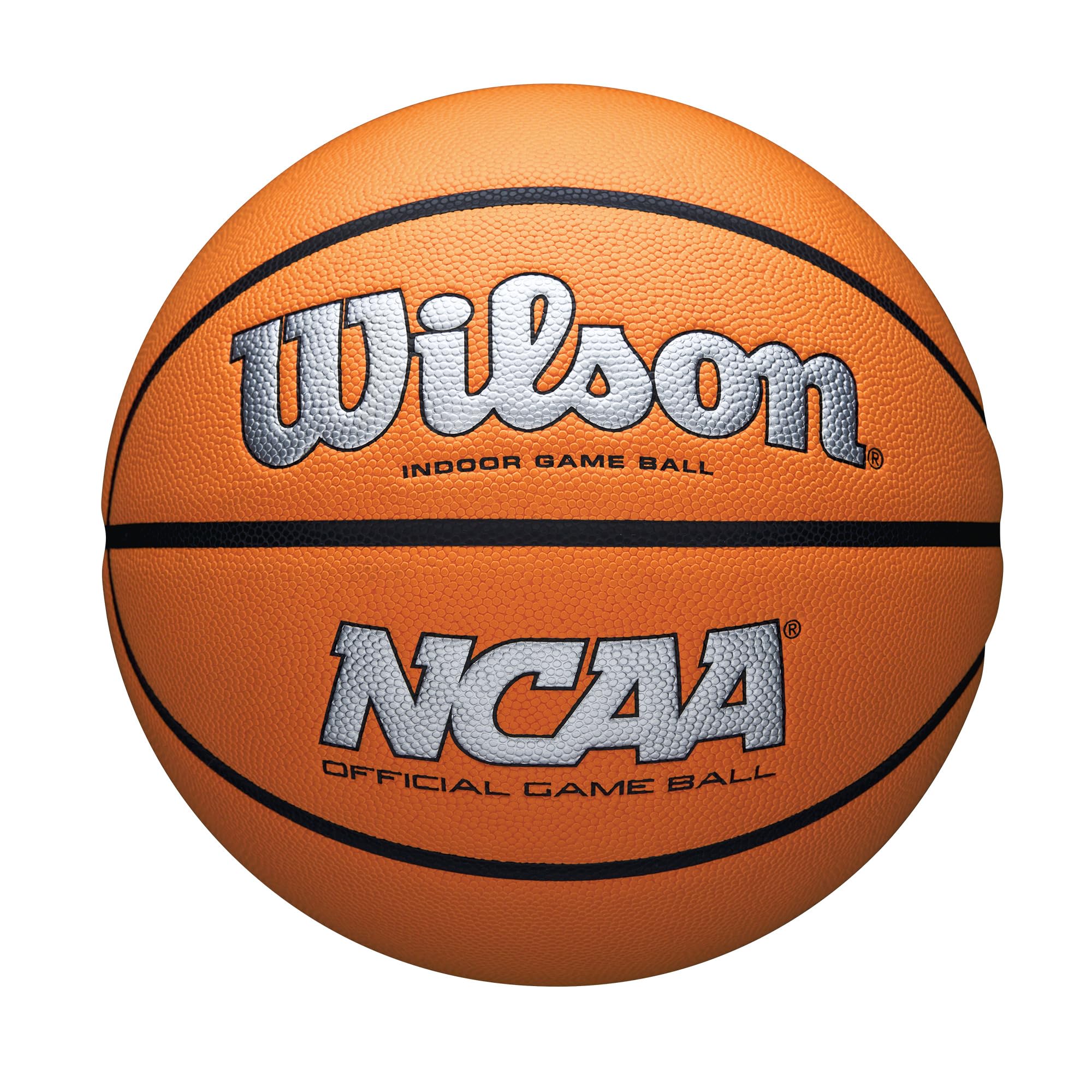 Wilson Ncaa Evo Nxt Official Indoor Game Basketball - Silver/Orange, Size 7-29.5''