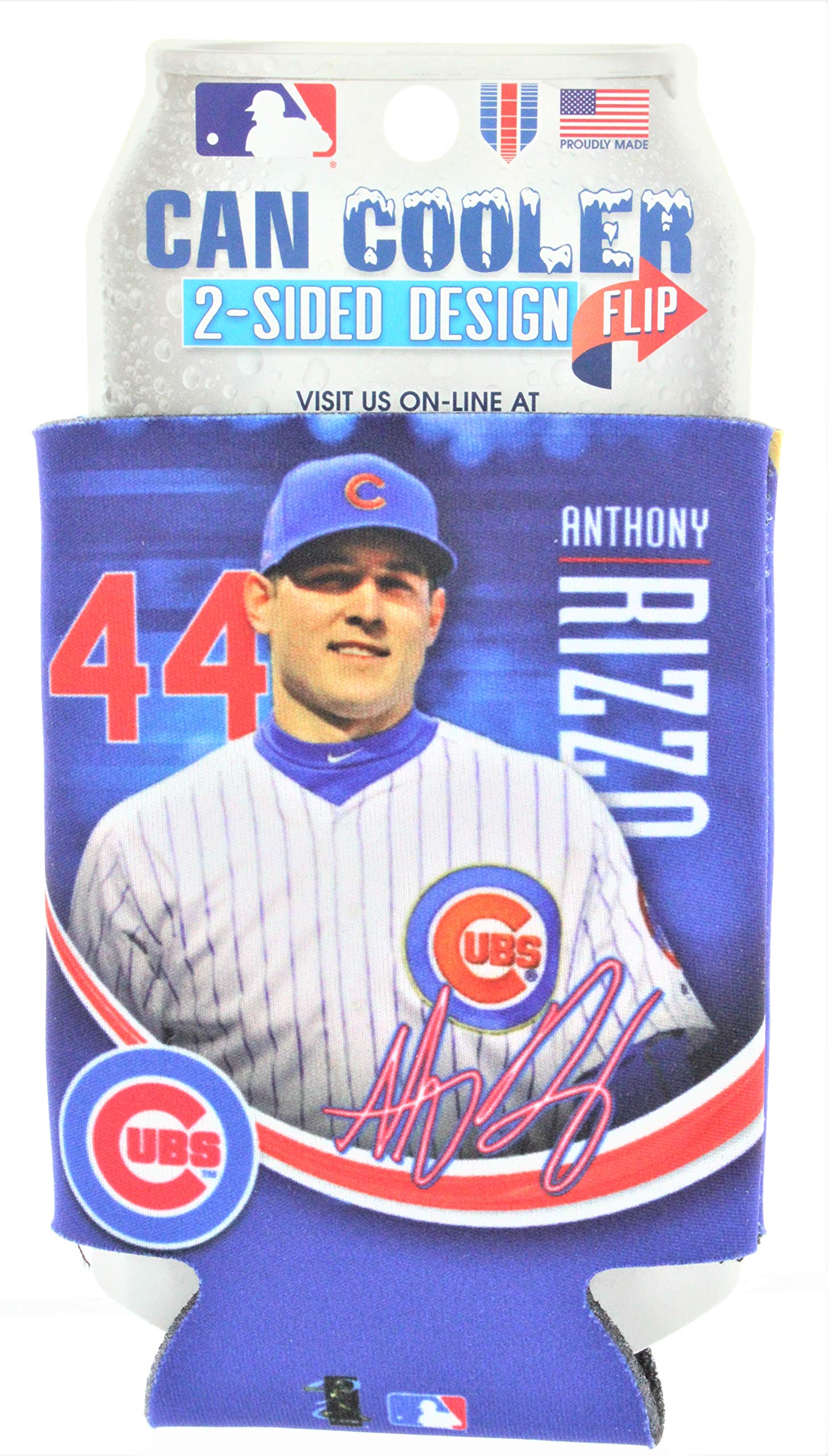 Wincraft MLB Chicago Cubs Can Cooler Anthony Rizzo Design, One Size, Team Color