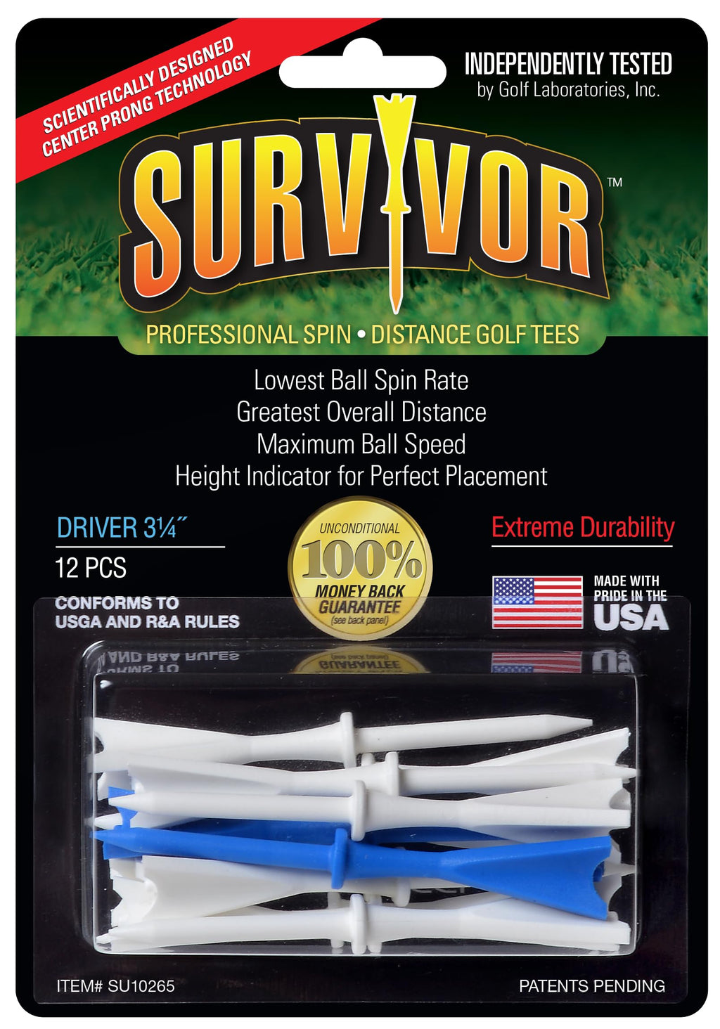 Greenkeepers Survivor Golf Driver Tee, 3 1/4''
