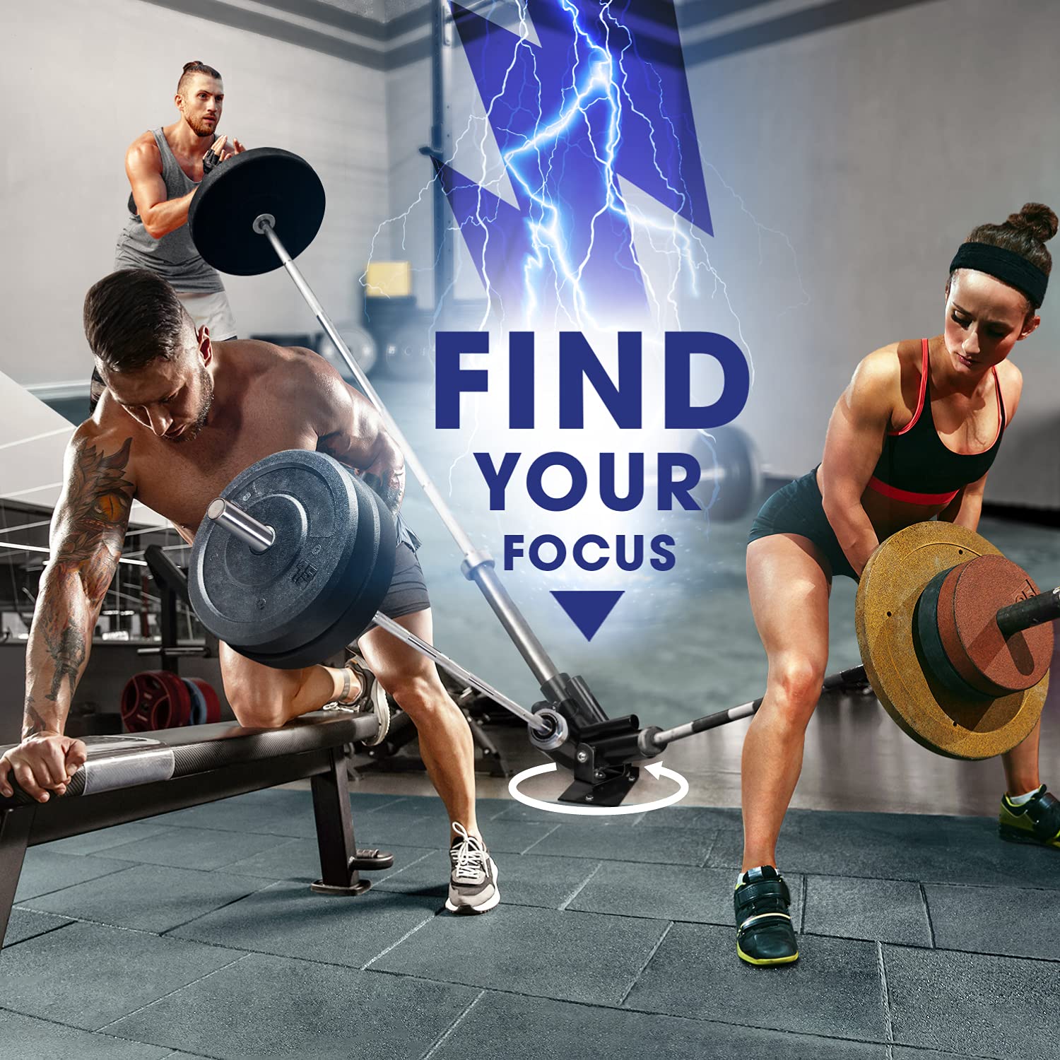 Yes4All Deluxe T-Bar Row Platform - Landmine Row Handle Full 360A Swivel & Easy To Install - Fits Perfectly 1A And 2A Barbell (B