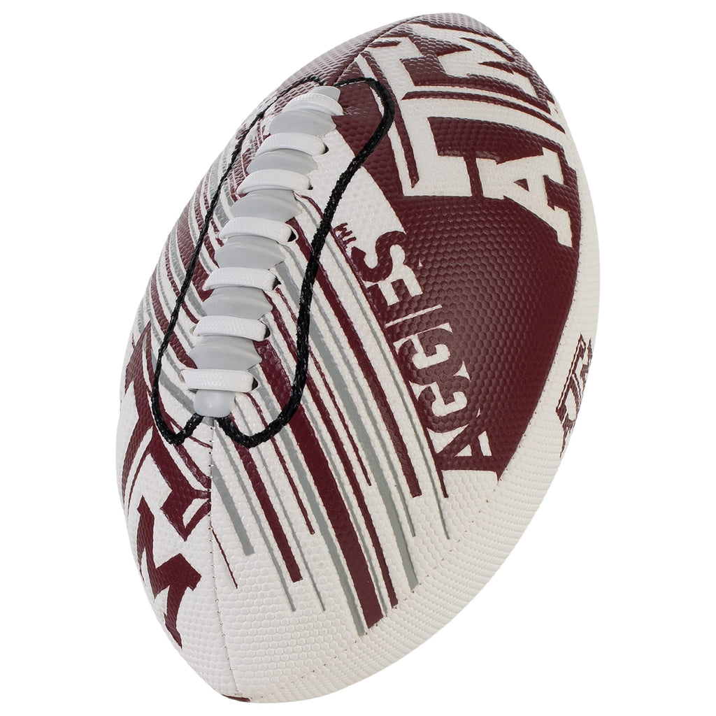 Franklin Sports Texas A&M Aggies Foam Football - Youth Mini Football For Kids - 8.5'' Junior Soft Foam Ball - Spacelace Easy Gri
