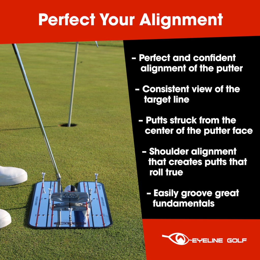 Eyeline Golf Patented Classic Putting Mirror Training Aid - Portable Putting Trainer For Games Drills. Mirror Size 9.25 X 17.5 I