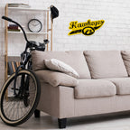 Rico Industries Ncaa Iowa Hawkeyes Distressed Shape Cut Pennant - Home And Living Room D  Cor - Soft Felt Ez To Hang