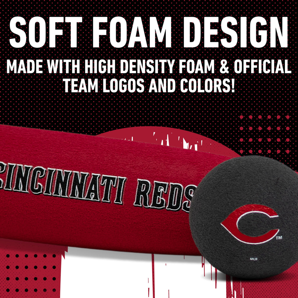 Franklin Sports Boston Red Sox Foam Bat & Ball Set - 21'' Soft Jumbo Team Baseball Bat And Ball Team Logo - Mlb Official License