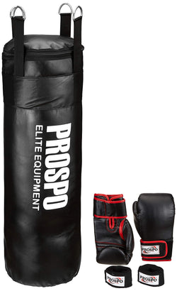 Prospo Punching Bag Srf 36 Inch Filled With Chain And Handwrap 108Inch, Glove 12Oz Boxing Gym Set, Boxing Kit, Boxing Set For Ki