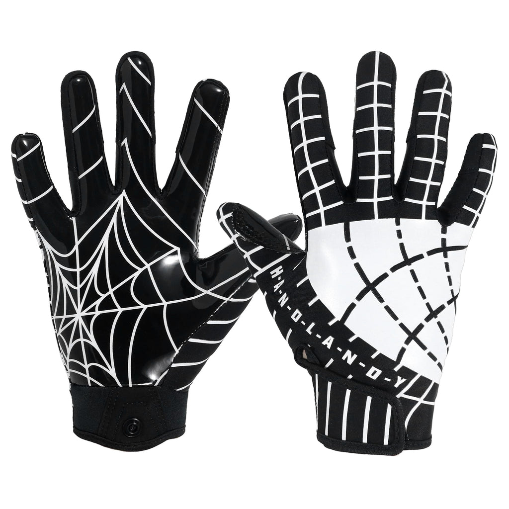 AIGEVTURE Youth Football Gloves Kid Receiver Gloves Boys Girls Unmatched Grip Great Gift (Black and White, Youth XS)