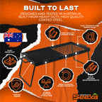 Adventure Seeka Heavy Duty 24'' Folding Campfire Grill, Camp Fire Grill With Folding Grill Design For Compact Storage. Campfire