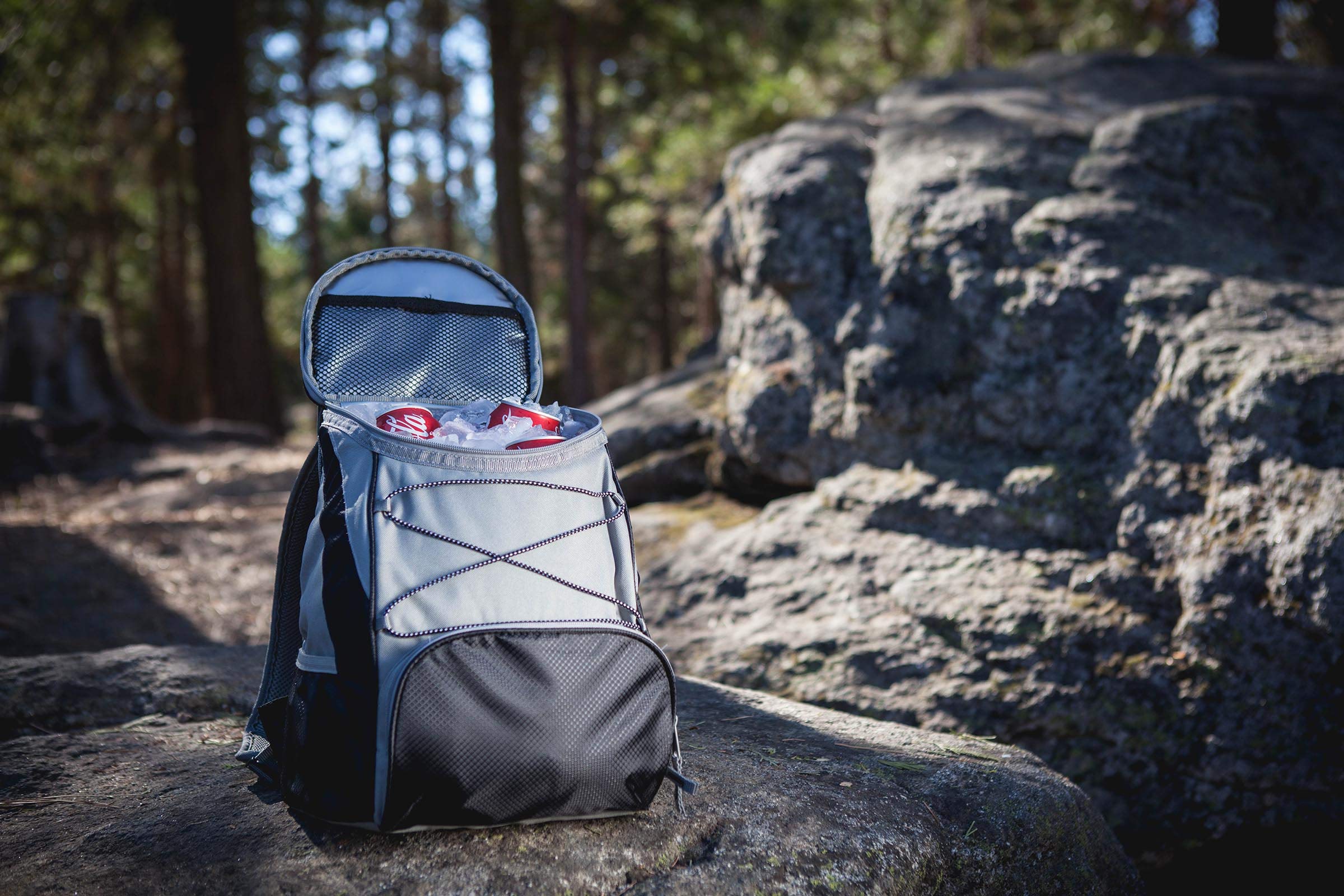 Oniva - A Picnic Time Brand Ptx Backpack Cooler, Soft Cooler Backpack, Insulated Lunch Bag, (Black With Gray Accents)